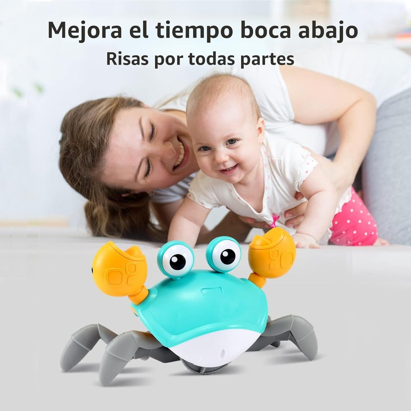 Cangrejo de Juguete viral 6-24 meses + GRATIS 1 Paq 4 Pilas