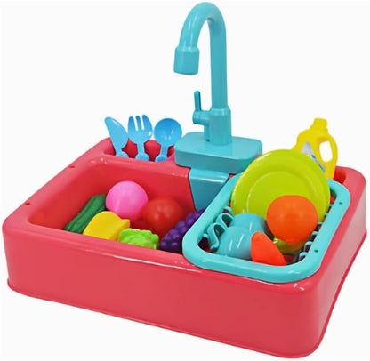 Fregadero de Juguete con circulación de agua eléctrica