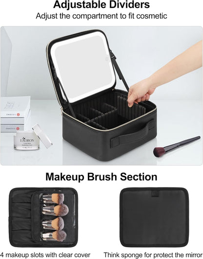 Estuche para maquillaje+ Limpiador de brochas