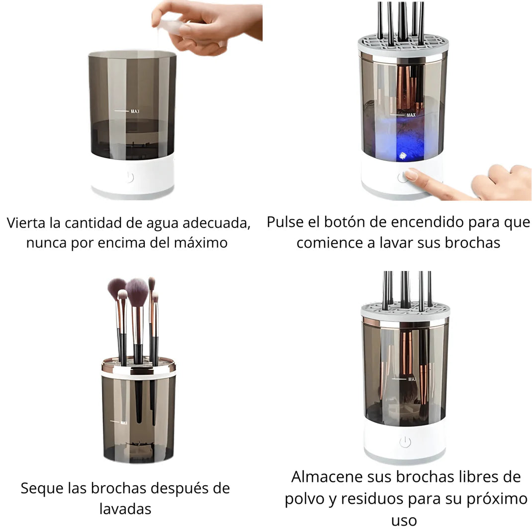 Estuche para maquillaje+ Limpiador de brochas