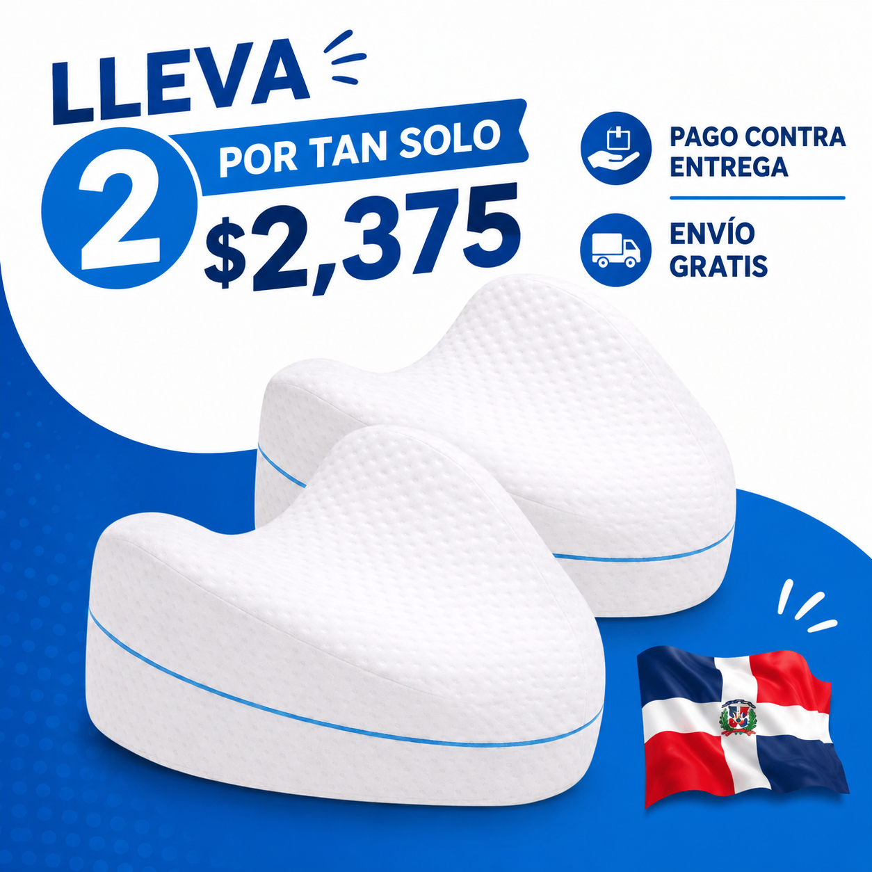 2x1 Cojín Espuma Viscoelástica para entrepiernas