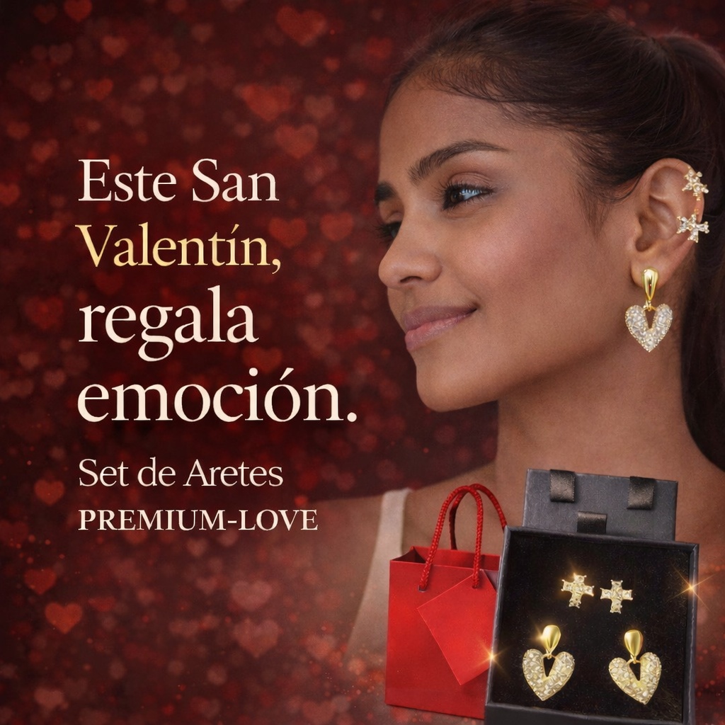 Set de Aretes PREMIUM- LOVE