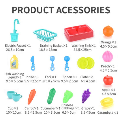 Fregadero de Juguete con circulación de agua eléctrica